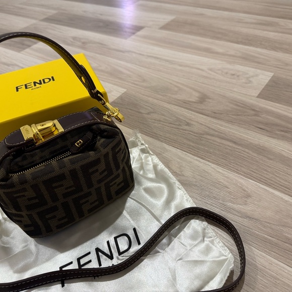 Authentic Fendi Black and Brown Mini Bag with two straps - Picture 3 of 16